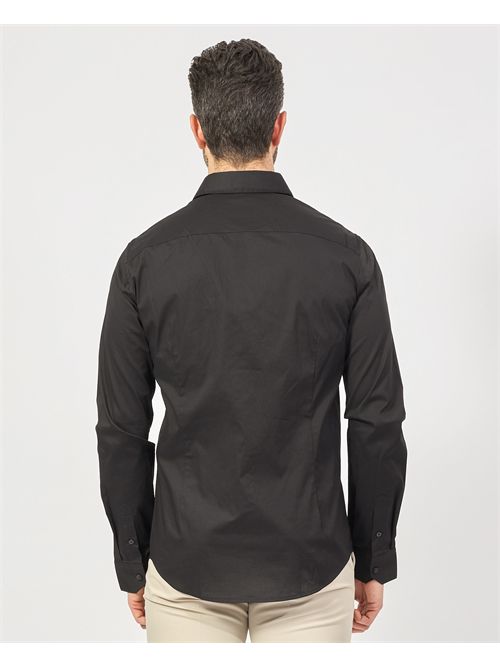 Chemise noire en coton à manches longues Armani ARMANI EXCHANGE | 8NZC31-ZN28Z1200